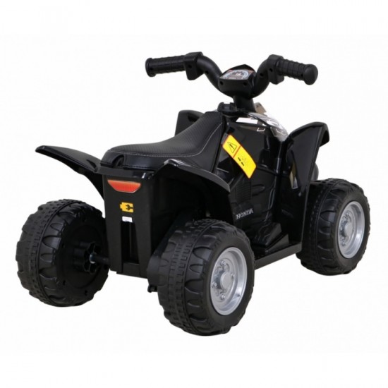 ATV electric Honda 250X TRX, roti din plastic, scaun tapitat, 64x38x43 cm, putere 30W - Negru