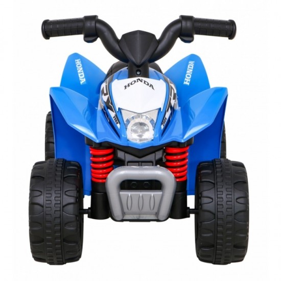 ATV electric Honda 250X TRX, roti din plastic, scaun tapitat, 64x38x43 cm, putere 30W - Albastru