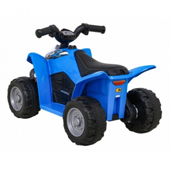 ATV electric Honda 250X TRX, roti din plastic, scaun tapitat, 64x38x43 cm, putere 30W - Albastru