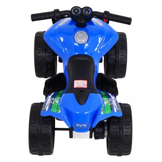 ATV electric Little Monster TR1805, roti si scaun din plastic, 70x38.5x42 cm, putere 25W - Albastru