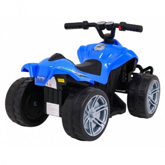 ATV electric Little Monster TR1805, roti si scaun din plastic, 70x38.5x42 cm, putere 25W - Albastru