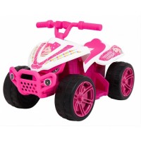 ATV electric Little Monster TR1805, roti si scaun din plastic, 70x38.5x42 cm, putere 25W - Roz