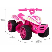 ATV electric Little Monster TR1805, roti si scaun din plastic, 70x38.5x42 cm, putere 25W - Roz