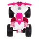 ATV electric Little Monster TR1805, roti si scaun din plastic, 70x38.5x42 cm, putere 25W - Roz