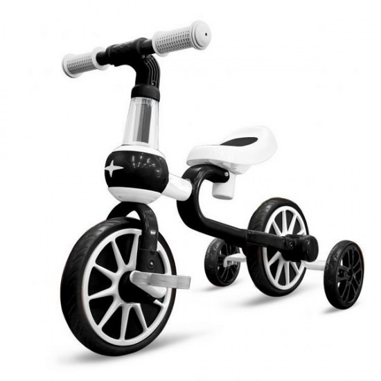 Bicicleta copii cu roti ajutatoare Ecotoys LC-V1311 - Alb cu Negru
