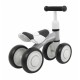 Bicicleta fara pedale cu 4 roti din plastic SporTrike - Alb