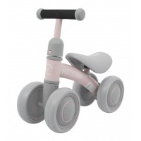 Bicicleta fara pedale cu 4 roti din plastic SporTrike - Roz