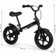 Bicicleta fara pedale cu frana de mana si roti din spuma EVA Ecotoys YM-BB-3 - Negru