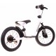 Bicicleta fara pedale cu frana, suport picioare, roti gonflabile, Balancer SporTrike - Alb