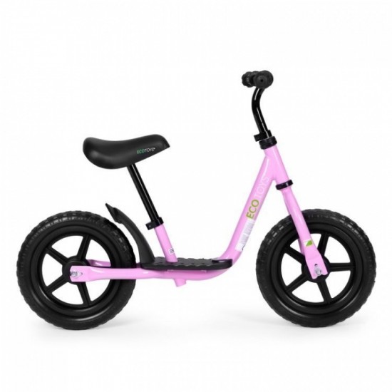 Bicicleta fara pedale cu platforma si roti din spuma EVA Ecotoys JT-BB-05 - Roz