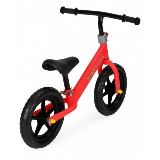 Bicicleta fara pedale cu roti din spuma EVA Ecotoys JM-763 - Rosu