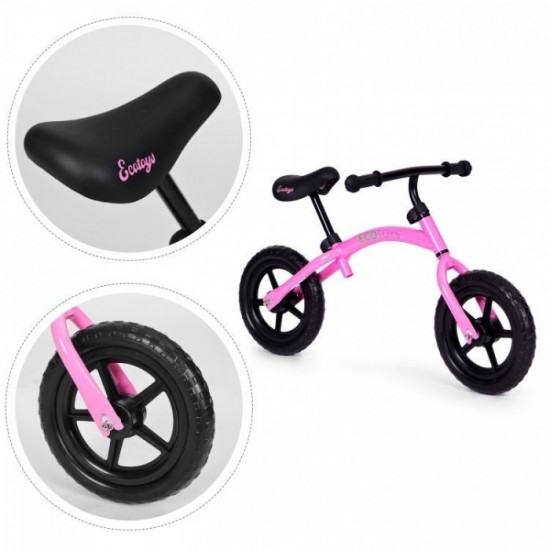 Bicicleta fara pedale cu roti din spuma EVA Ecotoys YM-BB-13 - Roz