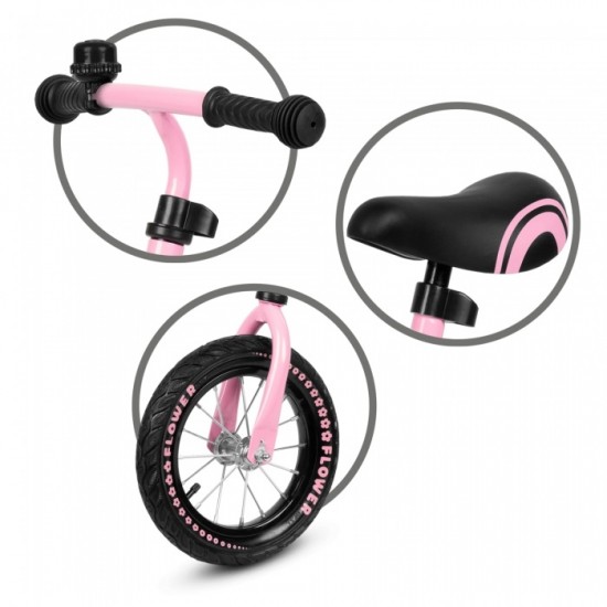 Bicicleta fara pedale Kidwell Cruzer Flower - Pink