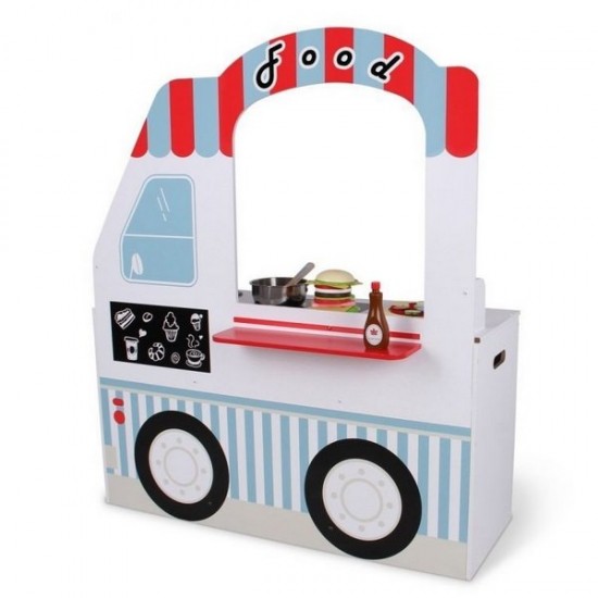 Bucatarie copii din lemn Ecotoys Food Truck