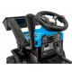 Buldozer electric cu cupa mobila ZP1001B, roti si scaun din plastic, 86x40x42 cm, putere 25W - Albastru