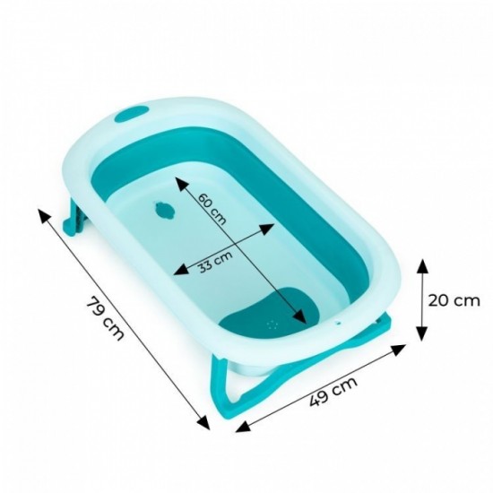 Cadita de baie cu dop de scurgere Ecotoys HA-B37 - Albastru