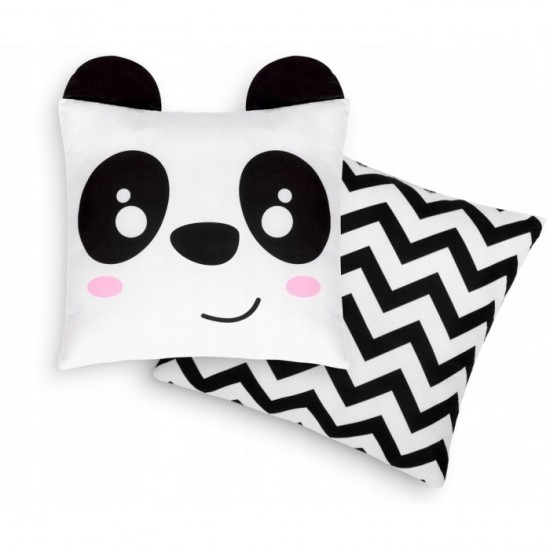 Cort de joaca pentru copii cu ghirlanda,lumini si 2 pernite Ricokids 120 x 120 x 165 cm - Panda