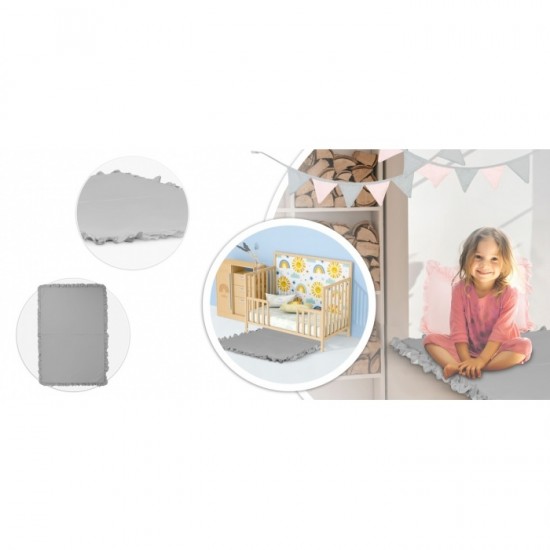 Cort de joaca pentru copii cu ghirlanda si 2 pernite Nukido 116 x 116 x 165 cm - Roz