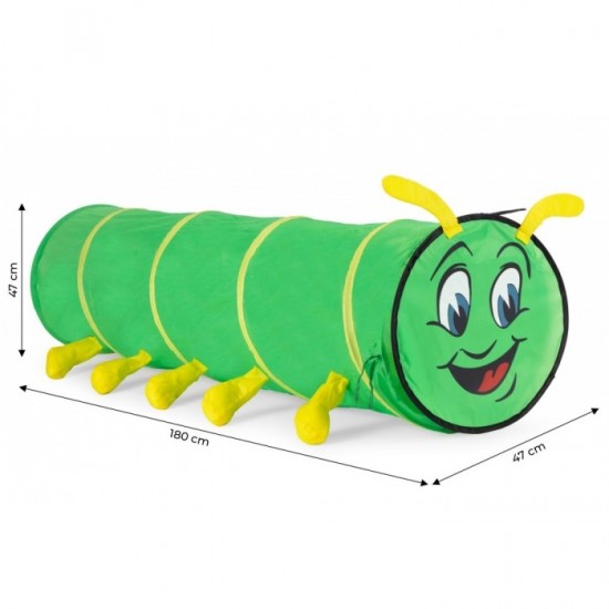 Cort de joaca pentru copii cu tunel Ecotoys 8601 - Omida verde