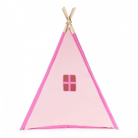 Cort indian Teepee de joaca pentru copii, tip wigwam Ecotoys - Roz