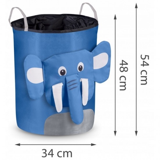 Cos mare pentru depozitarea jucariilor Nukido - Elefant albastru