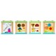 Cub educational din lemn cu tabla Ecotoys HM015470