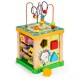 Cub educational din lemn cu tabla Ecotoys HM015473