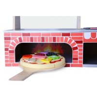 Cuptor pentru pizza din lemn cu accesorii Ecotoys 4366