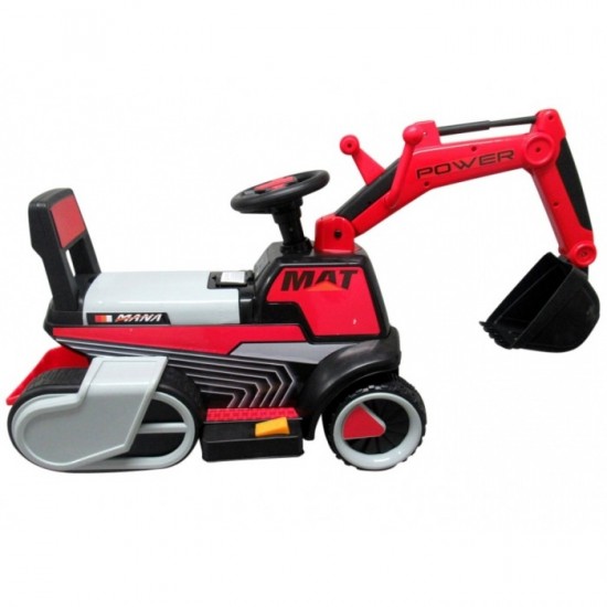 Excavator electric cu muzica si lumini LED C3 R-Sport - Rosu