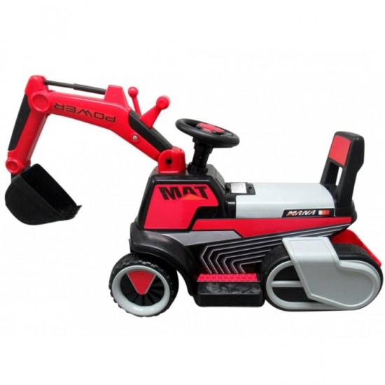 Excavator electric cu muzica si lumini LED C3 R-Sport - Rosu