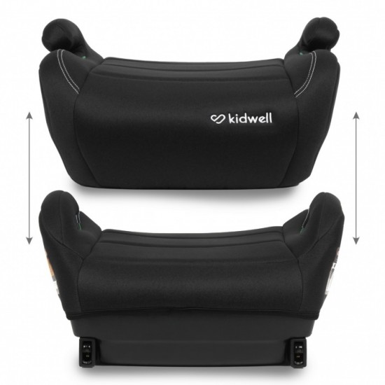 Inaltator auto 125-150 cm cu Isofix Kidwell Ovan - Black