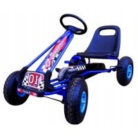 Kart cu pedale Gokart 3-7 ani cu roti gonflabile G1 R-Sport - Albastru