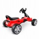 Kart cu pedale si roti din plastic dur, varsta 3-7 ani, Gokart RK-595 Ricokids 759500, Rosu