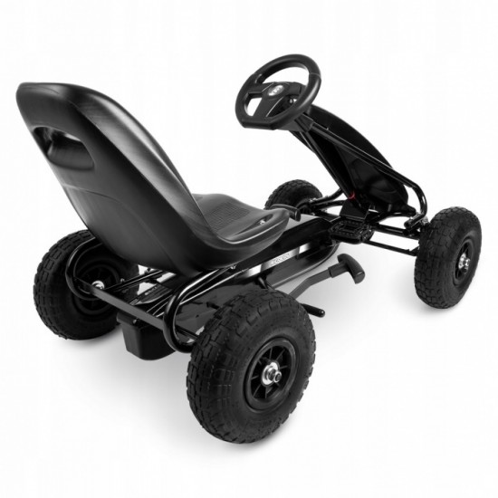 Kart cu pedale si roti gonflabile Gokart RK-590 Ricokids 759000 Negru