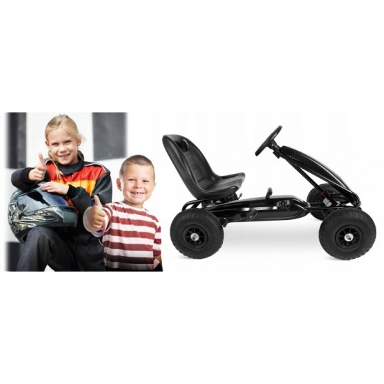 Kart cu pedale si roti gonflabile Gokart RK-590 Ricokids 759000 Negru