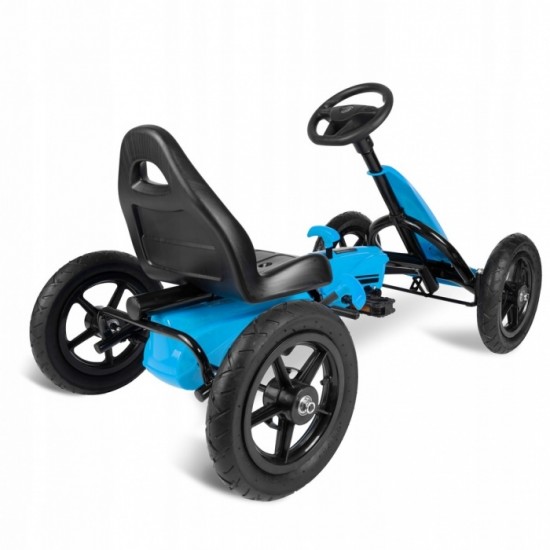 Kart cu pedale si roti gonflabile, Gokart RK-592 Ricokids 759200, Albastru