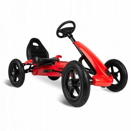 Kart cu pedale si roti gonflabile, Gokart RK-592 Ricokids 759201, Rosu