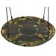 Leagan pentru copii rotund, tip cuib de barza, suspendat, 100 cm, Ecotoys MIR6001 - Camuflaj