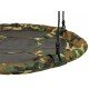 Leagan pentru copii rotund, tip cuib de barza, suspendat, 100 cm, Ecotoys MIR6001 - Camuflaj