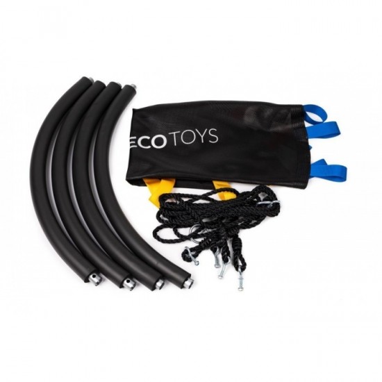 Leagan pentru copii rotund, tip cuib de barza, suspendat, 100 cm, Ecotoys MIR6300-1 - Negru