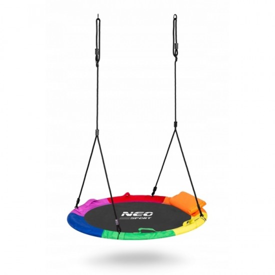 Leagan tip cuib pentru copii XXL, 110 cm, 150 kg, Neo-Sport 1050, Multicolor