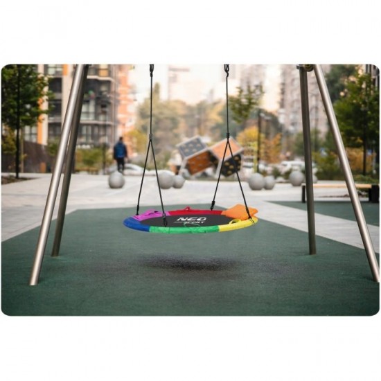 Leagan tip cuib pentru copii XXL, 110 cm, 150 kg, Neo-Sport 1050, Multicolor