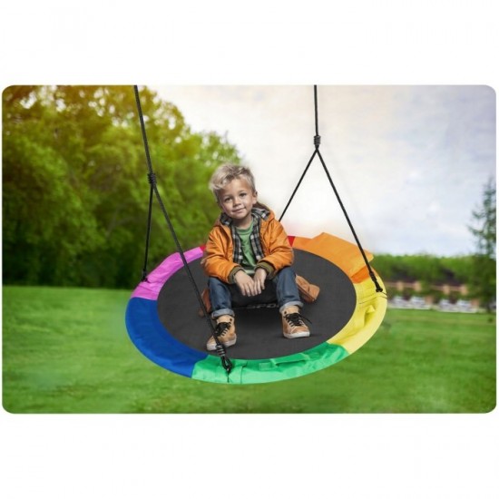 Leagan tip cuib pentru copii XXL, 95 cm, 150 kg, Neo-Sport 1040, Multicolor