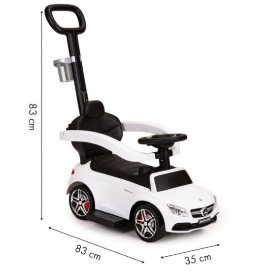 Masinuta de impins cu maner Mercedes Ecotoys 639 - Alb