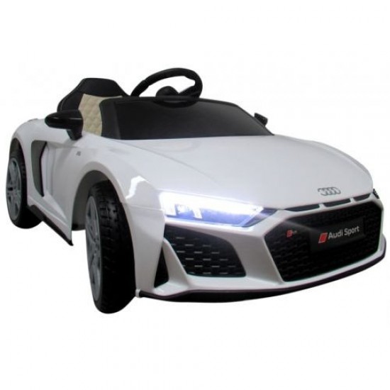 Masinuta electrica cu telecomanda Audi R8 - 107 cm R-Sport - Alb