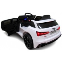 Masinuta electrica cu telecomanda Audi RS6 R-Sport - Alb