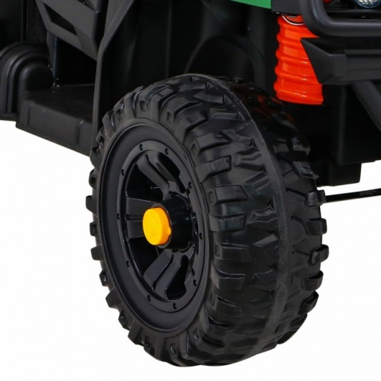 Masinuta electrica cu telecomanda Farmer Pick-Up, roti EVA, scaun tapitat, 116x66x65 cm, putere 70W - Verde Masinuta electrica cu telecomanda Farmer Pick-Up, roti EVA, scaun tapitat, 116x66x65 cm, putere 70W - Verde