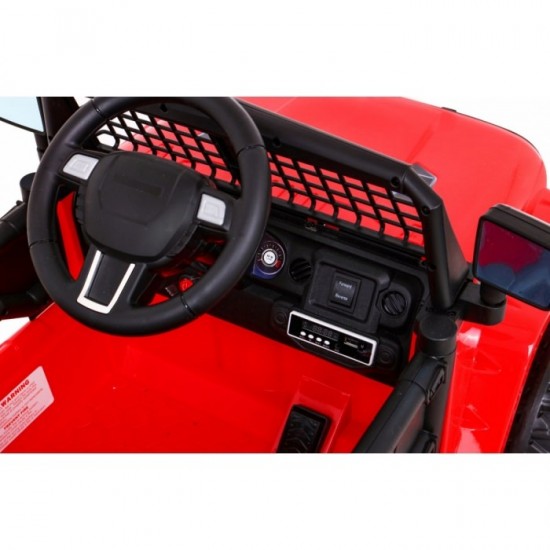 Masinuta electrica cu telecomanda Jeep Dark Night, roti EVA, scaun tapitat, 100x67x59 cm, putere 70W - Rosu Masinuta electrica cu telecomanda Jeep Dark Night, roti EVA, scaun tapitat, 100x67x59 cm, putere 70W - Rosu