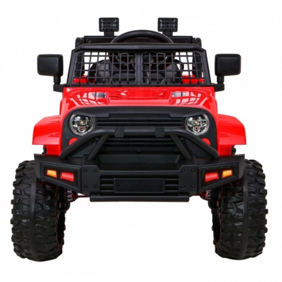 Masinuta electrica cu telecomanda Jeep Dark Night, roti EVA, scaun tapitat, 100x67x59 cm, putere 70W - Rosu Masinuta electrica cu telecomanda Jeep Dark Night, roti EVA, scaun tapitat, 100x67x59 cm, putere 70W - Rosu
