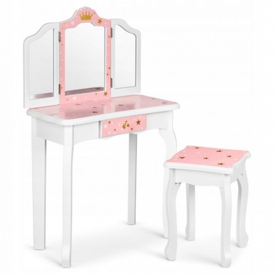 Masuta de toaleta din lemn pentru copii  60 x 29 x 98 cm Ricokids